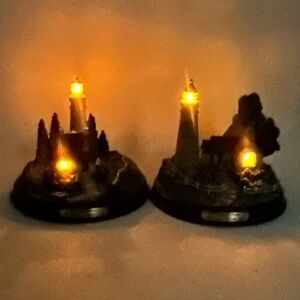 2 - VTG - Thomas Kinkade Lighthouses, "Clearing Storm" & "The Light of Peace"